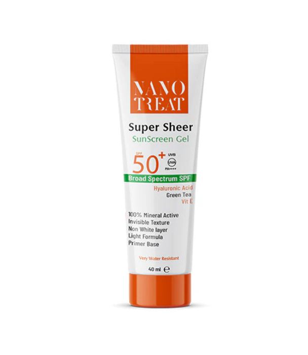 NANO TREAT SUPER SHEER SUNSCREEN GEL 50+ 40ML