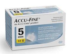 Accu-Fine 5mm Sterile Pen Needles 31G 100's