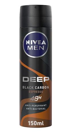NIVEA MEN DEEP BLACK CARBON ESPRESSO 150ML 20% OFFER