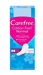 Carefree Normal Size Perfume Free Cotton Feel 20 Panty Liners Unscented