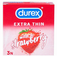 DUREX EXTRA THIN WILD STRAWBERRY 3N