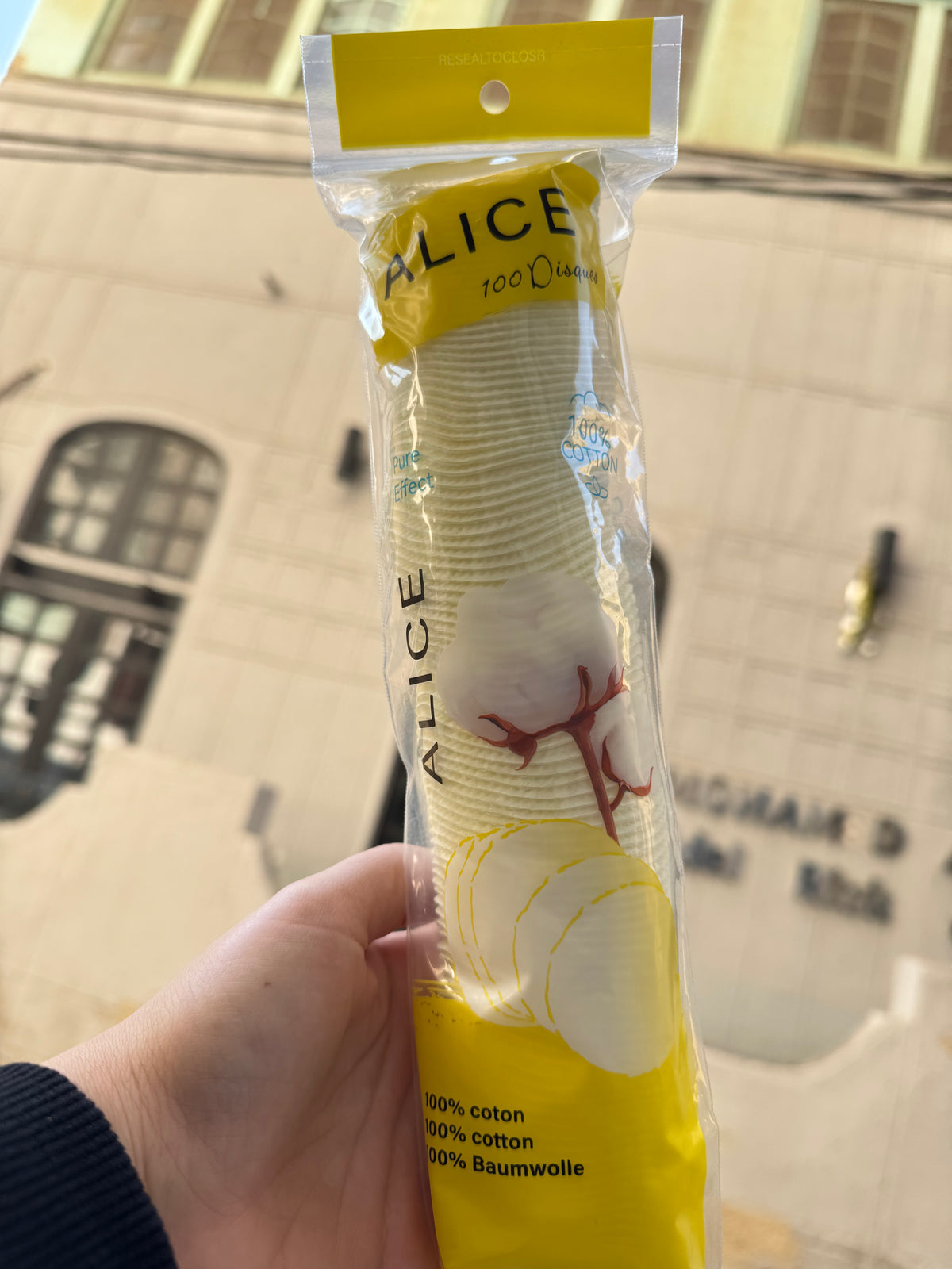 ALICE COTTON PADS 100 PCS YELLOW