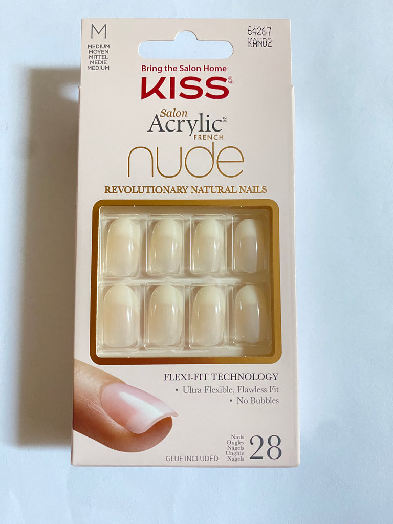 KISS Salon Acrylic French Nude Nails Peaceful KAN02 28 Nalis