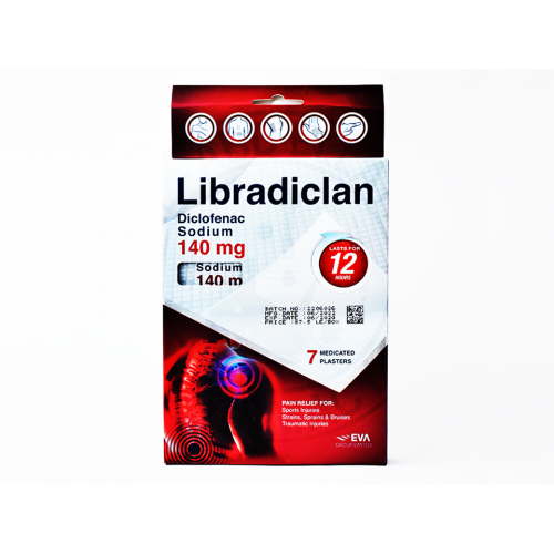 Libradiclan 140 mg 7 medicated plasters
