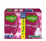 MOLPED FRESH&COMFORT ULTRA THIN 14PADS EXTRA LONG 8H ODOR CONTROL