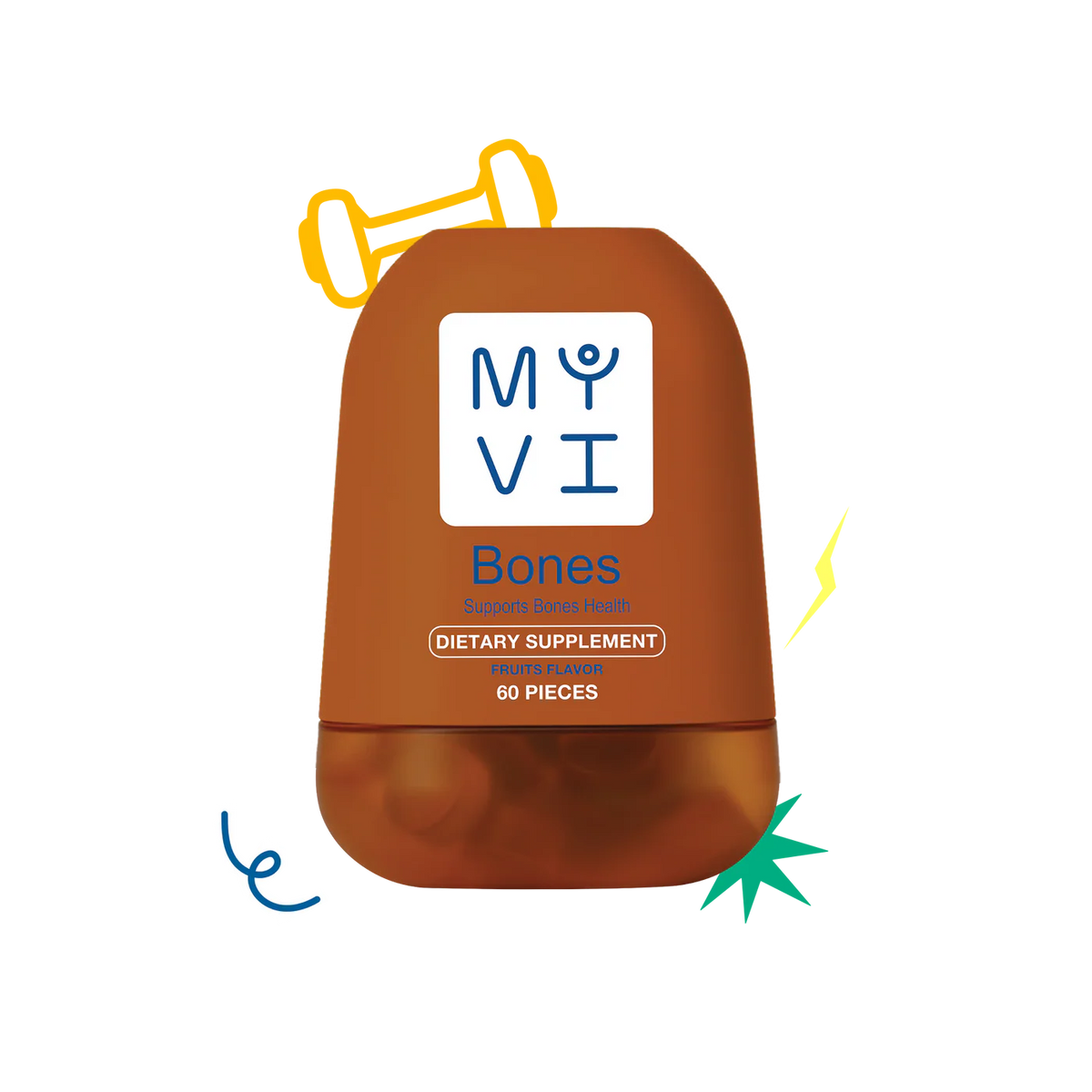 MY VI BONES DIETARY SUPPLEMENT 60PC FRUITS FLAVOR