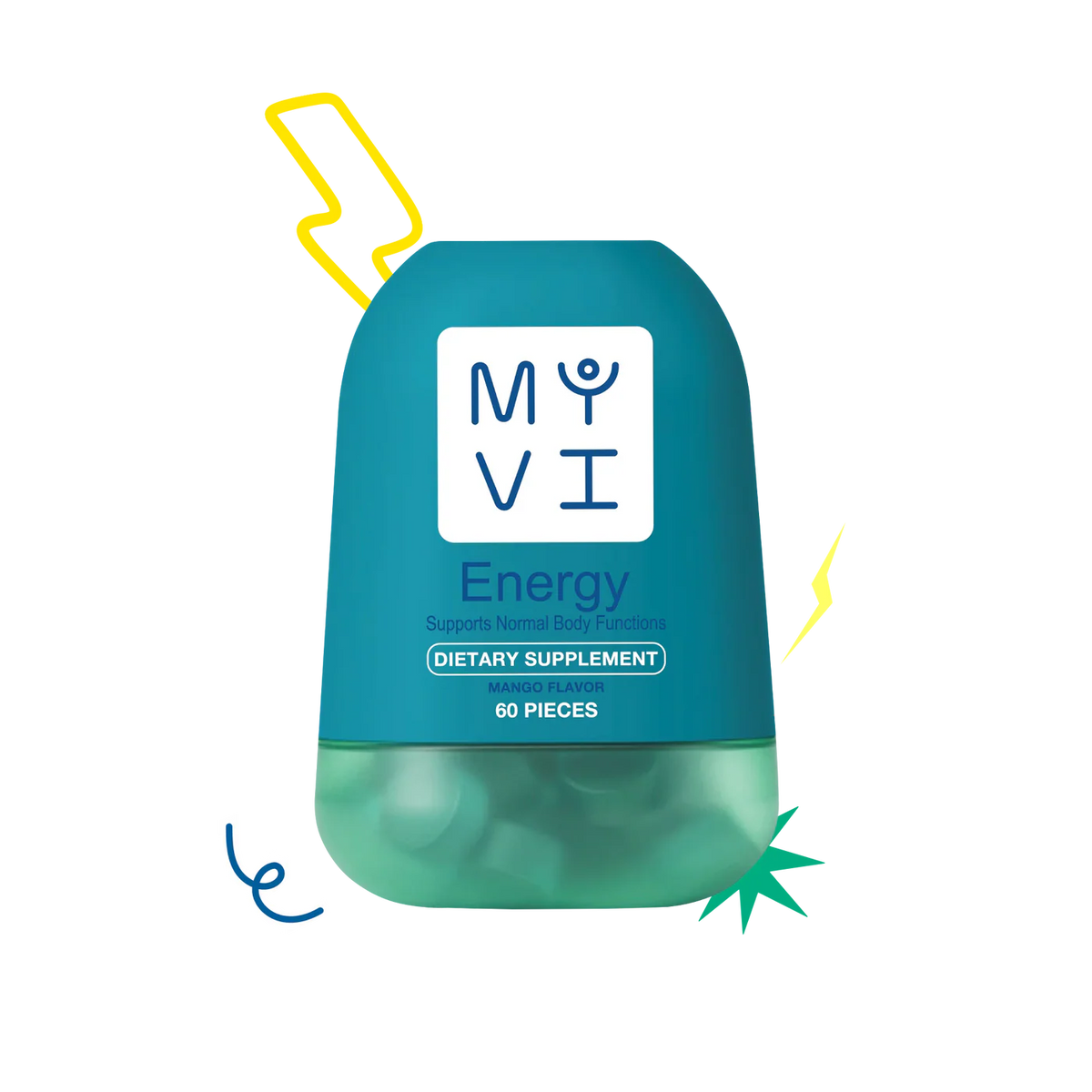 MY VI ENERGY DIETARY SUPPLEMENT 60PC MANGO FLAVOR