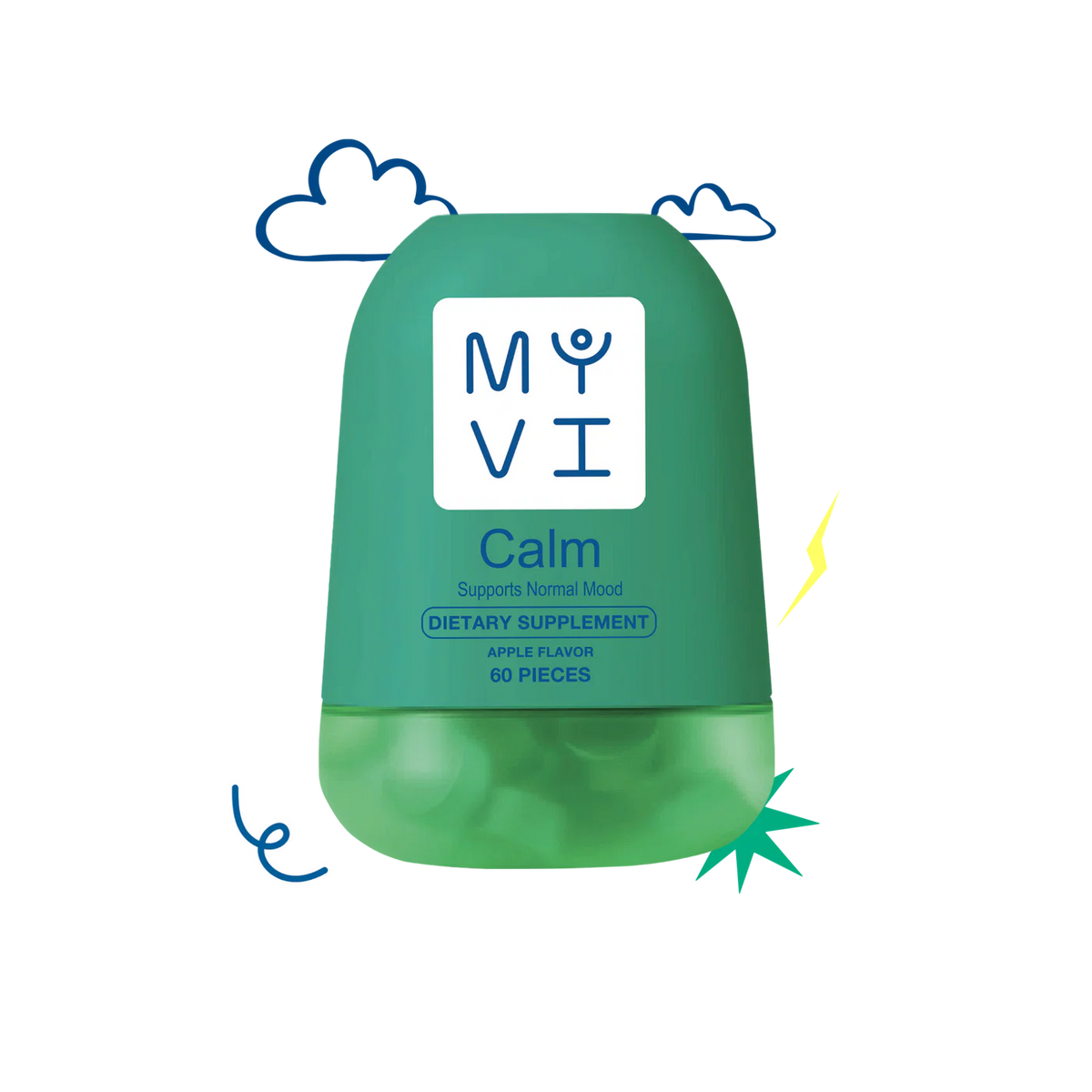 MY VI CALM DIETARY SUPPLEMENT 60PC APPLE FLAVOR