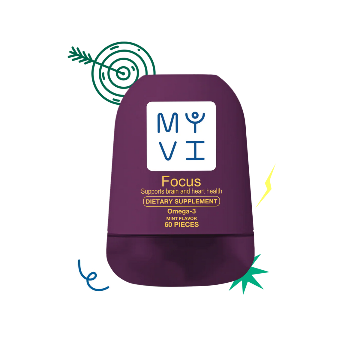 MY VI FOCUS DIETARY SUPPLEMENT 60PC MINT FLAVOR