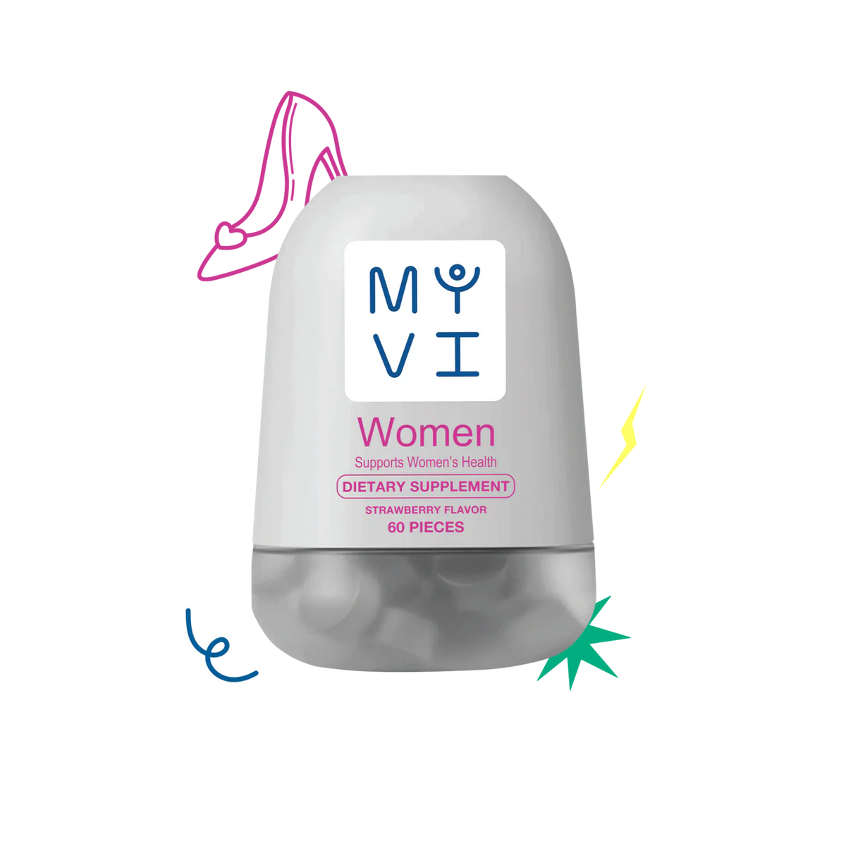 MY VI WOMEN DIETARY SUPPLEMENT 60PC STRAWBERRY FLAVOR
