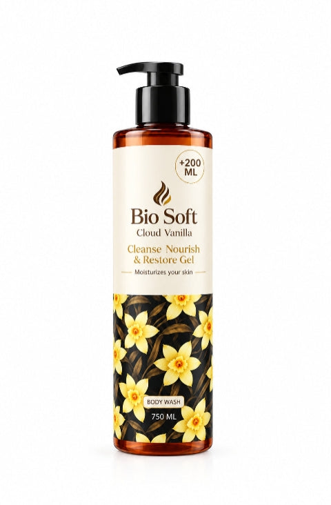 BIO SOFT SHOWER GEL CLOUD VANILLA 750ML + 200ML