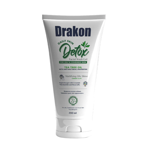 DRAKON DAILY SKIN DETOX FACIAL WASH GEL FOR OILY&COMBINED SKIN 200ML