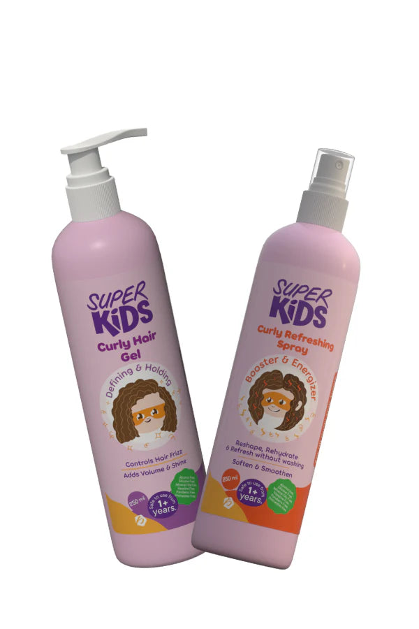 SUPER KIDS CURL REVIVING SET (CURLY HAIR GEL 250ML  + CURL REFRESHING SPRAY 250ML )
