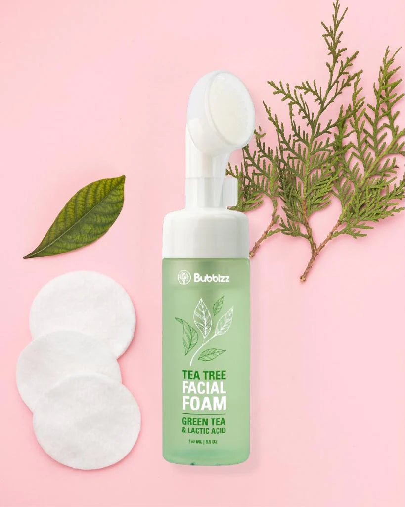 BUBBLZZ TEA TREE FACIAL FOAM LACTIC & D-PANTHENOL 150ML