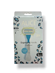 ALICE ERGONOMIC HANDLE CONFIDENCE 3 TRIPLE BLADE 1PCS blue