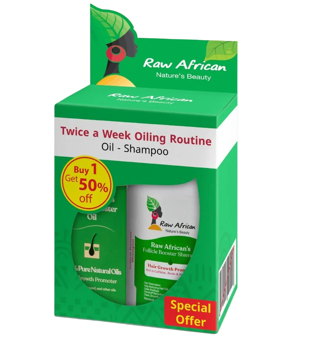 RAW AFRICAN TWICE AWEEK OILING ROUTINE OFFER