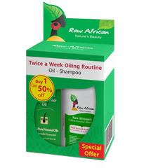 RAW AFRICAN TWICE AWEEK OILING ROUTINE OFFER