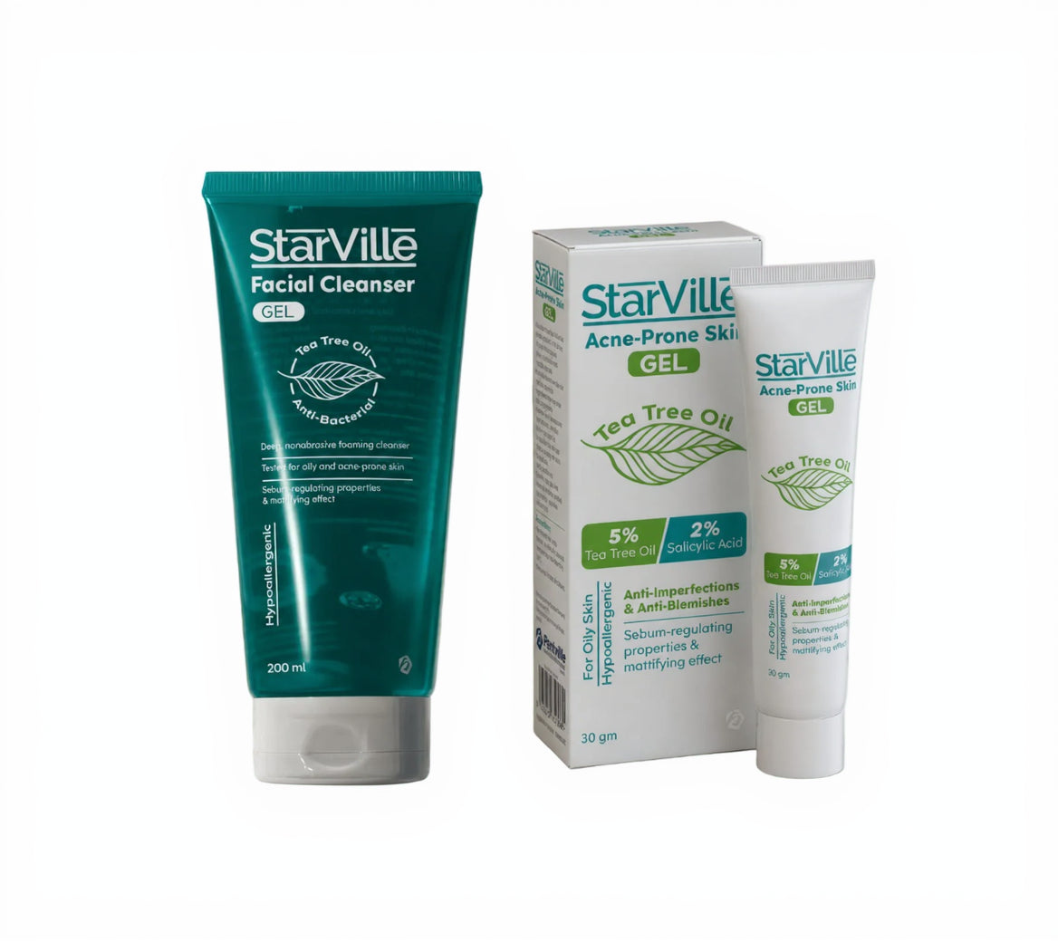 STARVILLE FACIAL CLEANSER 200ML + STARVILLE ACNE PRONE SKIN GEL 30G OFFER