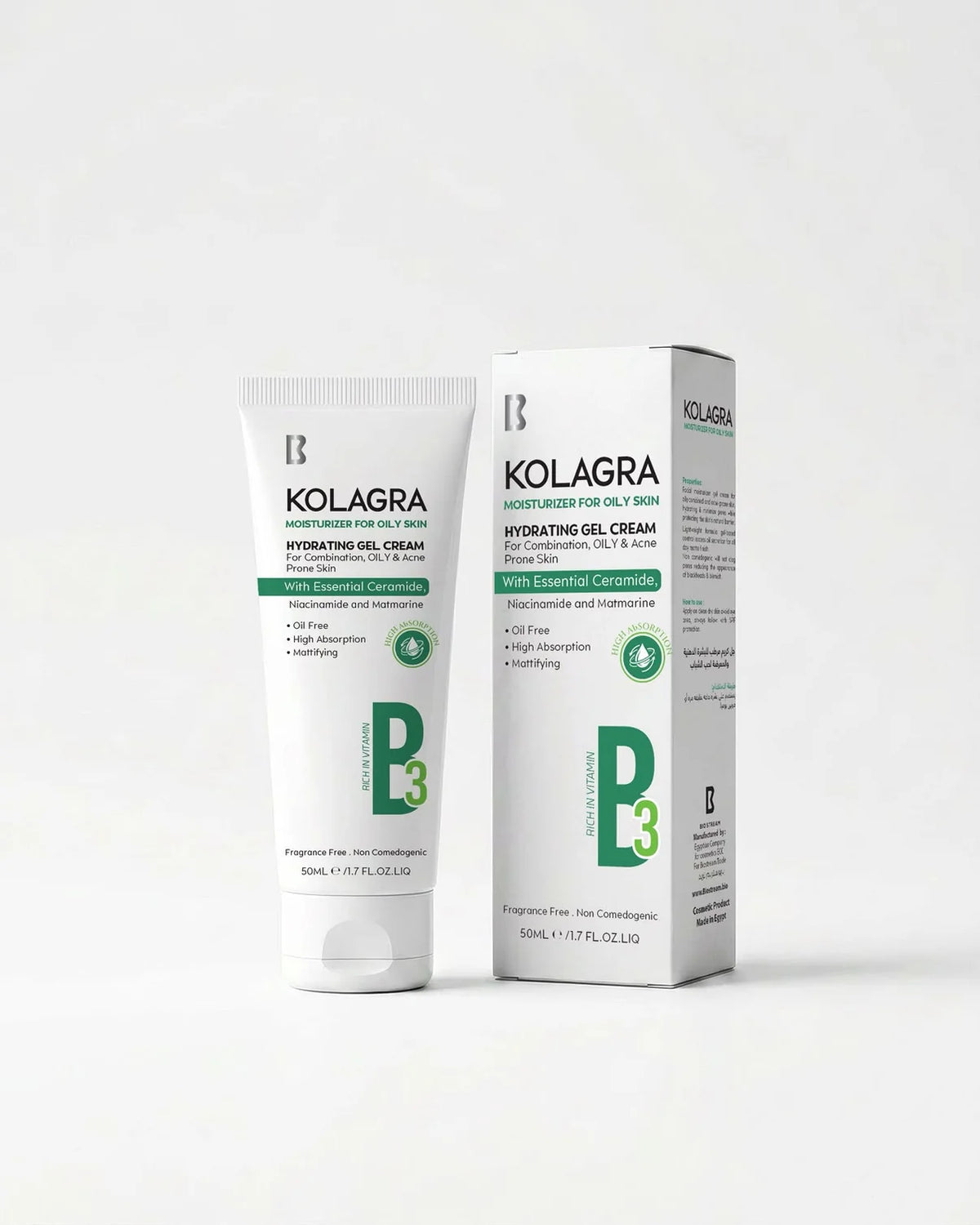 KOLAGRA B3 HYDRATING GEL CREAM – MOISTURIZER FOR OILY & ACNE-PRONE SKIN 50ML