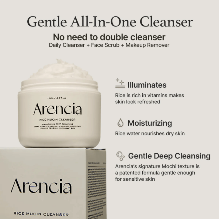 ARENCIA RICE MUCIN CLEANSER 120G