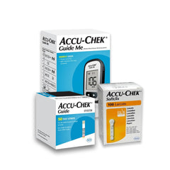 ACCU-CHEK GUIDE ME 100 LANCETS + جهاز + 50 شريط - Anwar Store
