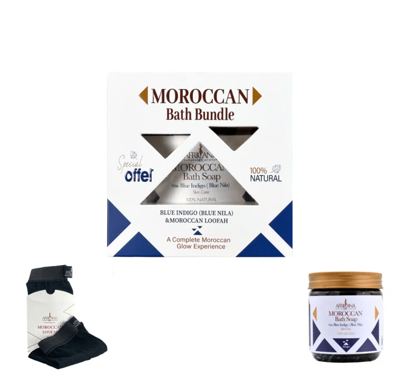 AFRICANA MOROCCAN BATH WITH BLUE NILA BUNDLE 300GM - Anwar Store