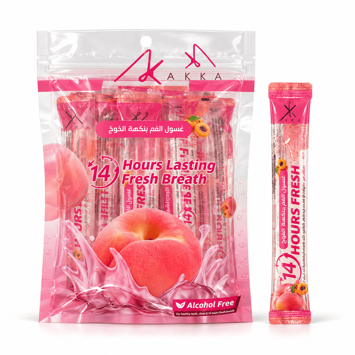 AKKA MOUTH WASH PEACH FLAVOR 1 pcs - Anwar Store