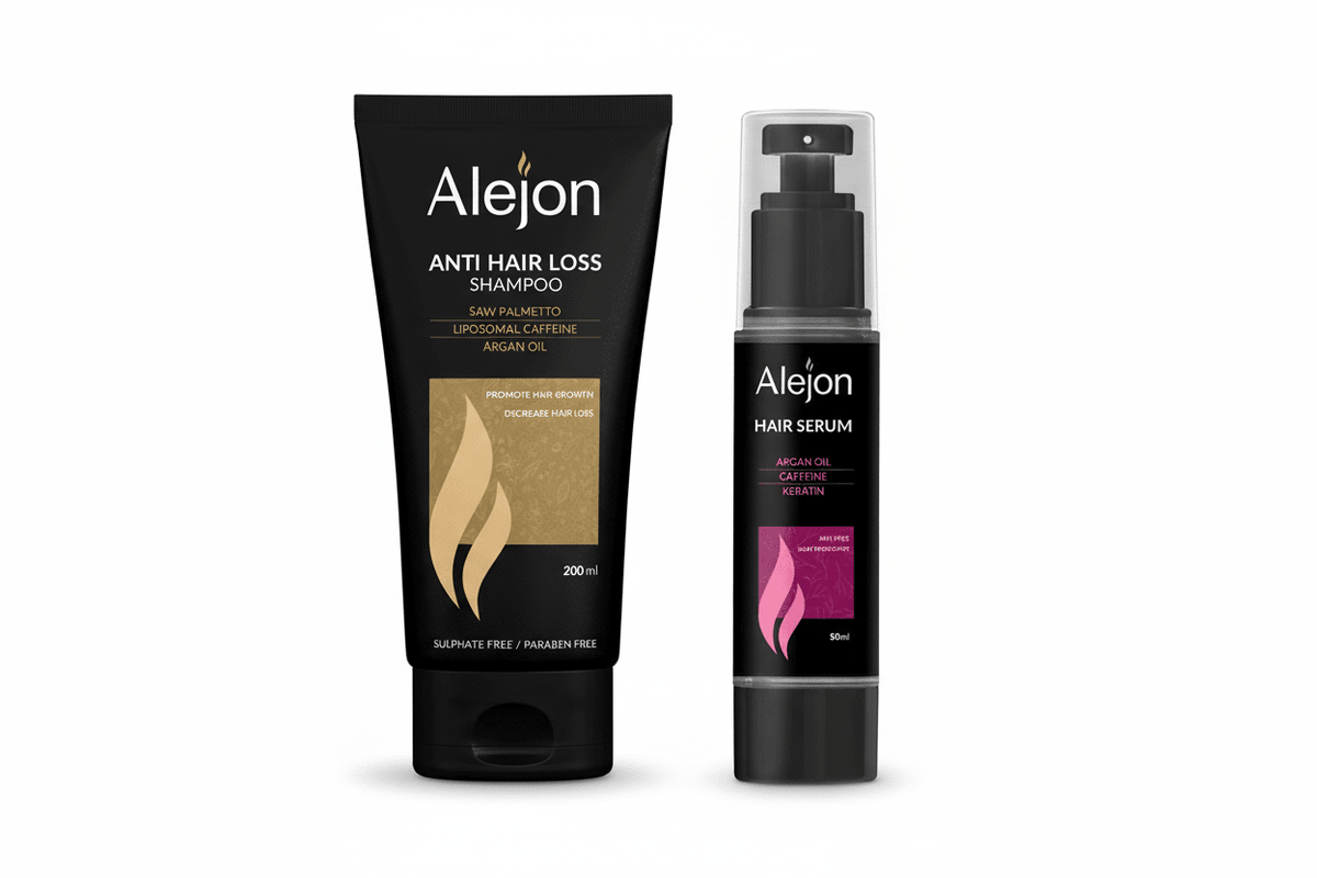 Alejon Anti Hair Loss Shampoo 200ml + Hair Serum 50ml Offer - شامبو أليجون 200 مل