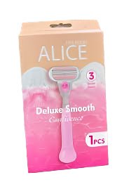 ALICE DELUXE SMOOTH CONFIDENCE 3 DELUXE BLADES 1PCS PINK - Anwar Store