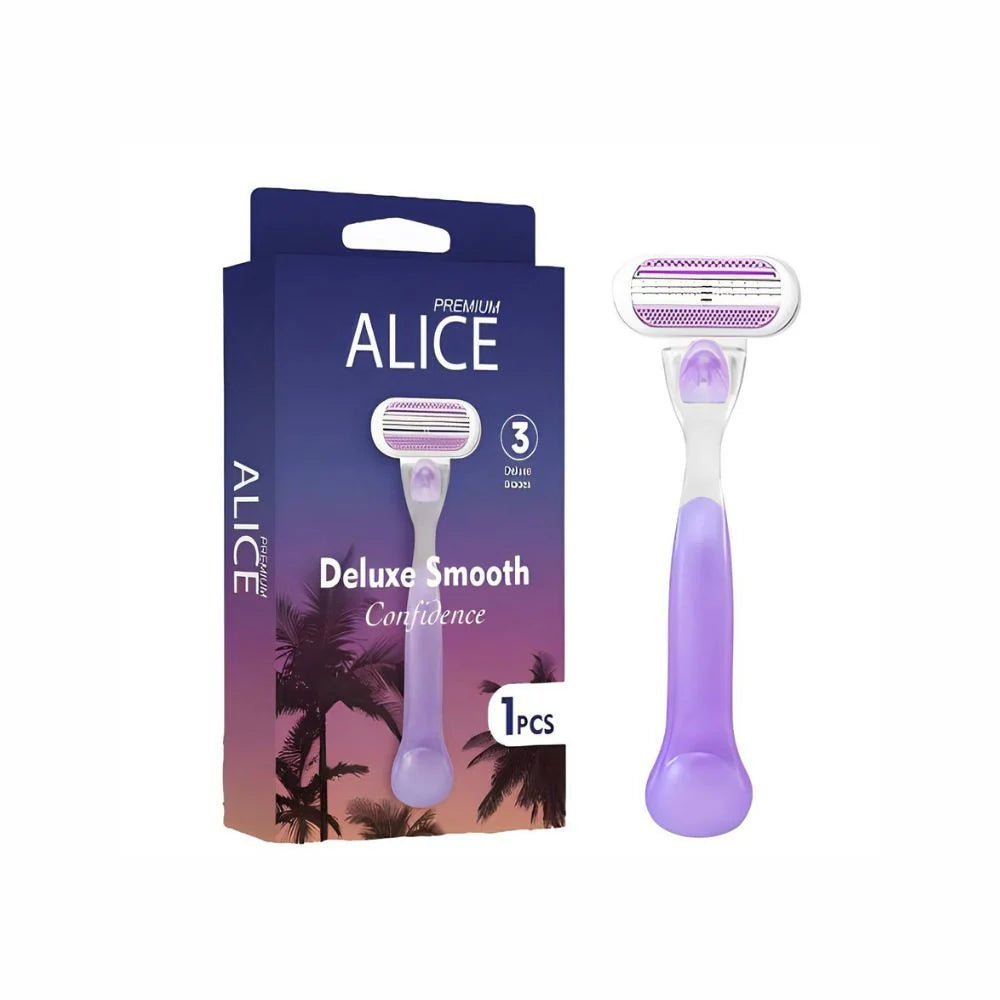 ALICE DELUXE SMOOTH CONFIDENCE 3 DELUXE BLADES 1PCS PURPLE - Anwar Store