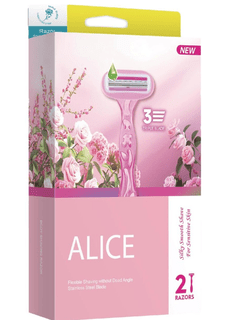 Alice Razor for Women Set of 2 Body Shavers Light Pink For Sensitive Skin as-301 - Anwar Store