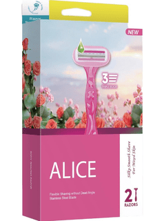 Alice Razor for Women Set of 2 Body Shavers Pink For Mixed Skin as-302 - Anwar Store