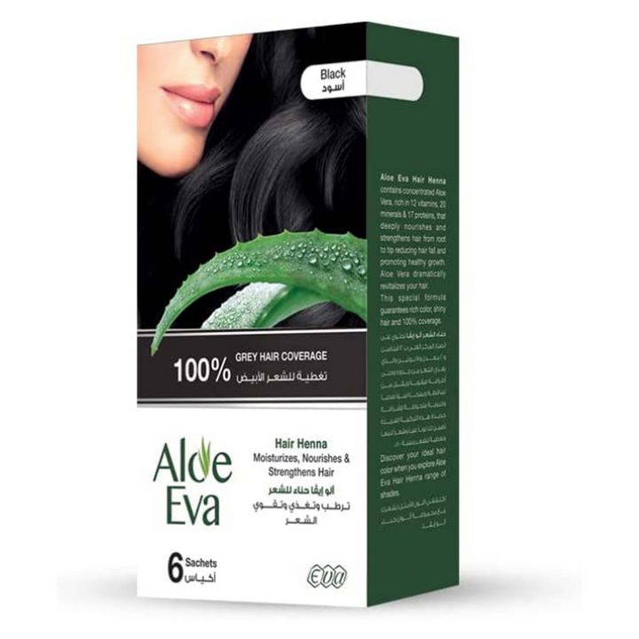 ALOE EVA HAIR BLACK HENNA - Anwar Store