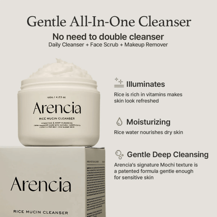Arencia Rice Mucin Cleanser 120g - غسول للوجه أرينسيا 120 جم