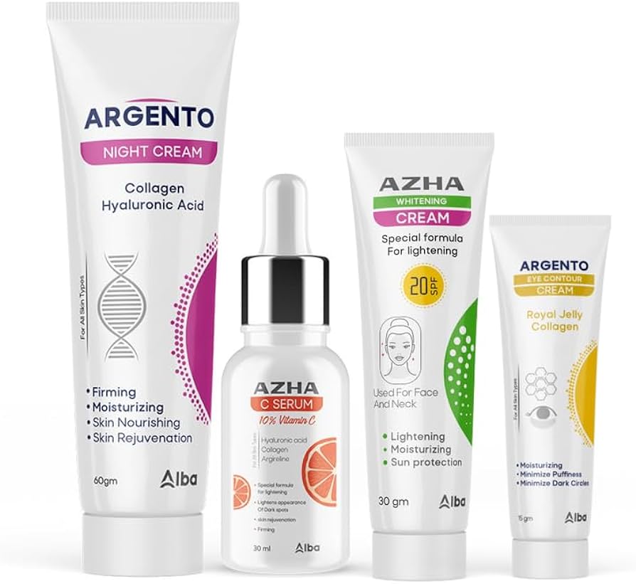 ARGENTO BOX (EYE CONTOUR+NIGHT CREAM+C SERUM+CREAM) - Anwar Store