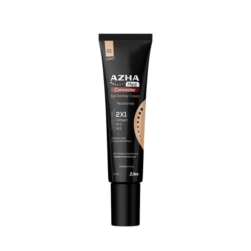 AZHA CONCEALER (01) LIGHT EYE CONTOUR CREAM 12ML - Anwar Store