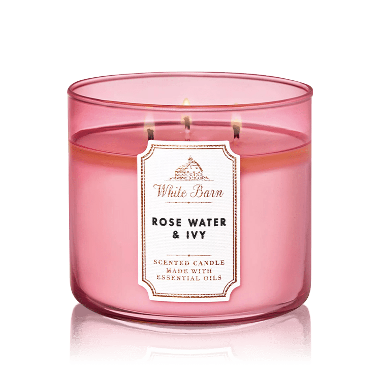 BATH & BODY WHITE BARN ROSE WATER & IVY CANDLE 411GM - Anwar Store