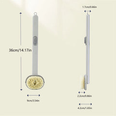 BATH BRUSH WITH LONG HANDLE, REMOVABLE BACK - Anwar Store