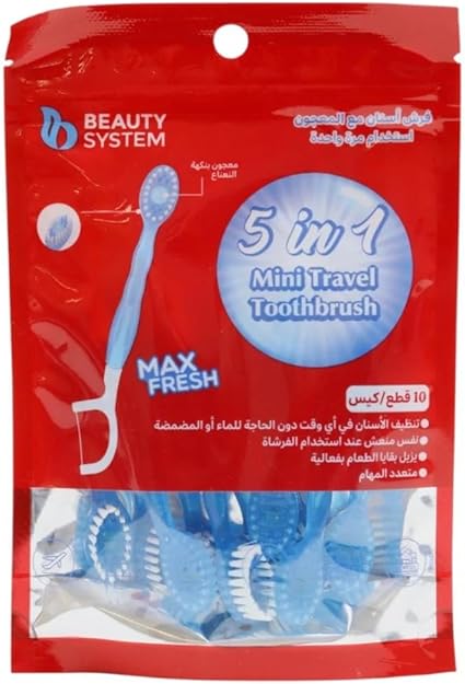 BEAUTY SYSTEM 5 IN 1 MINI TRAVEL TOOTH BRUSH - Anwar Store
