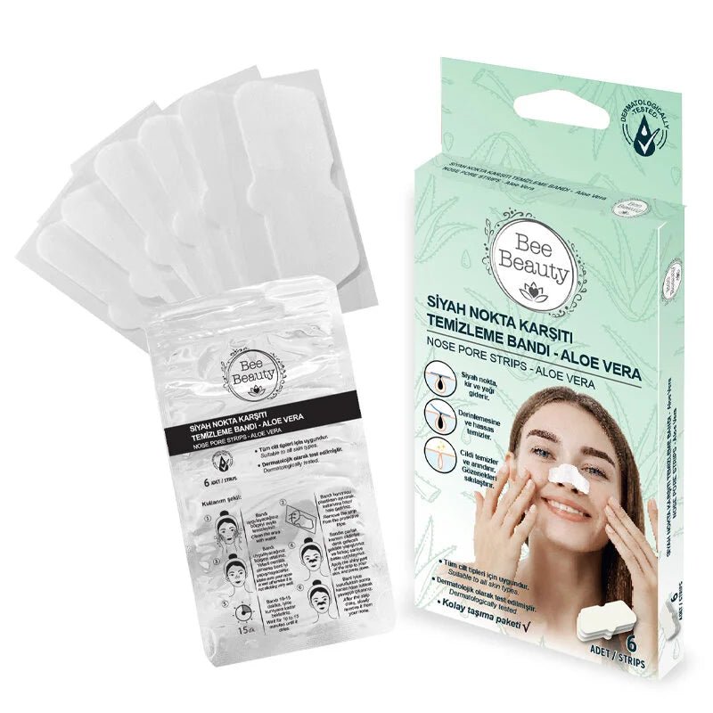 BEE BEAUTY ALOE VERA NOSE STRIPS 1PACKET (6PCS) - Anwar Store