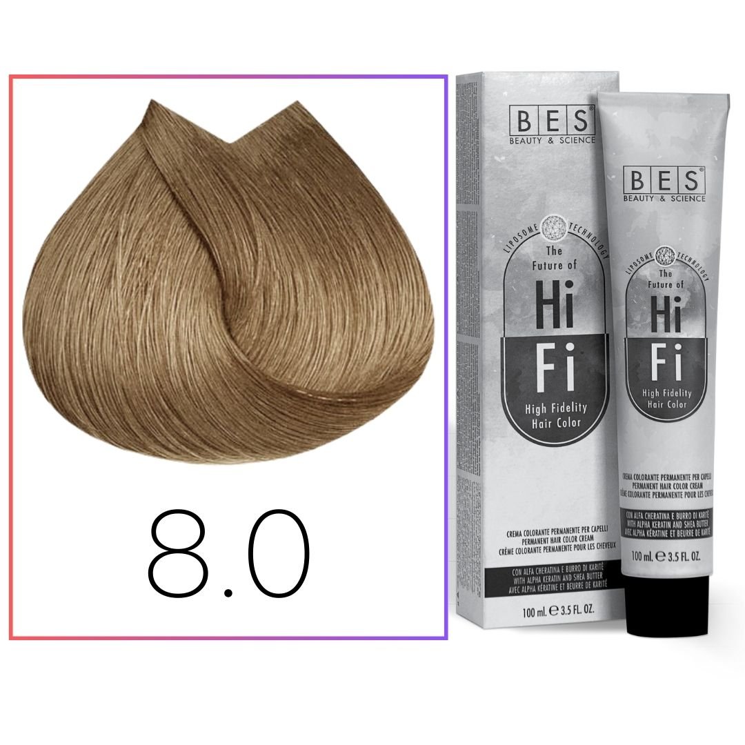 BES HIGH FIDELITY HAIR COLOR 08 100ML - Anwar Store