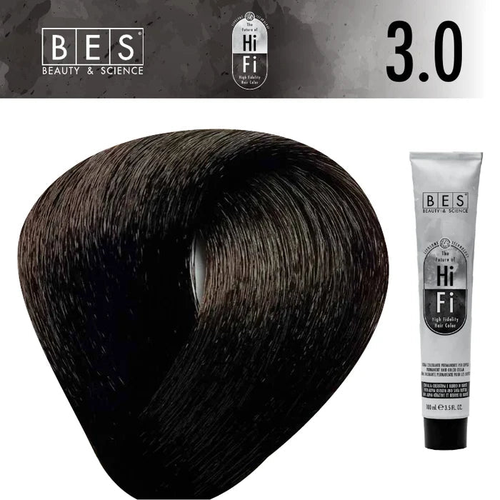 BES The Future Of Hi Fi Hair Color No.3.0 100ML - Anwar Store