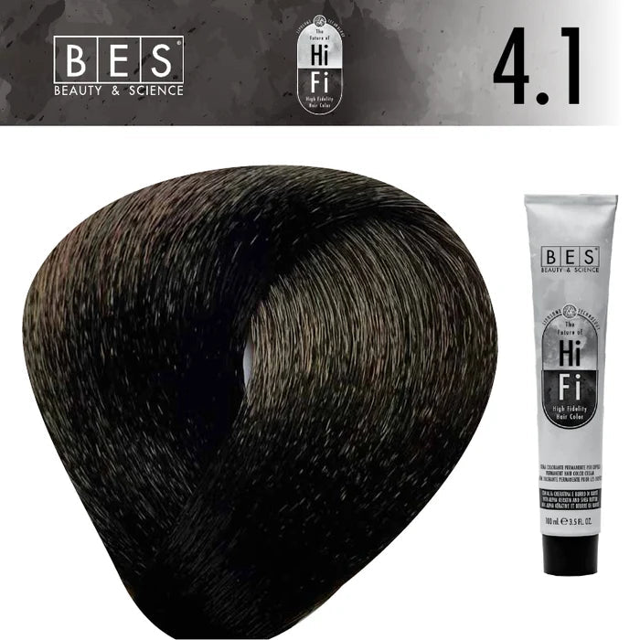 BES The Future Of Hi Fi Hair Color No.4.1 100ML - Anwar Store