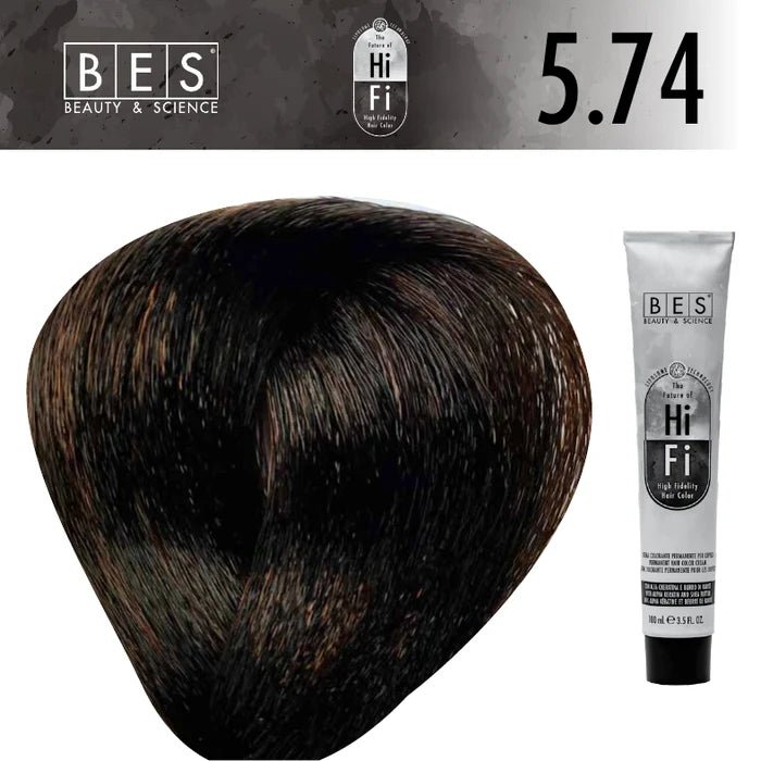 BES The Future Of Hi Fi Hair Color No.5.74 100ML - Anwar Store