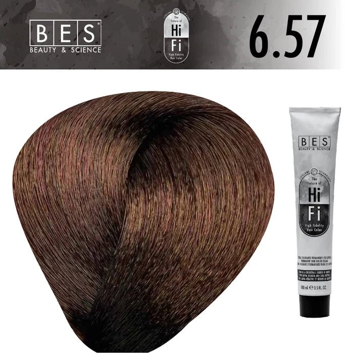 BES The Future Of Hi Fi Hair Color No.6.57 100ML - Anwar Store