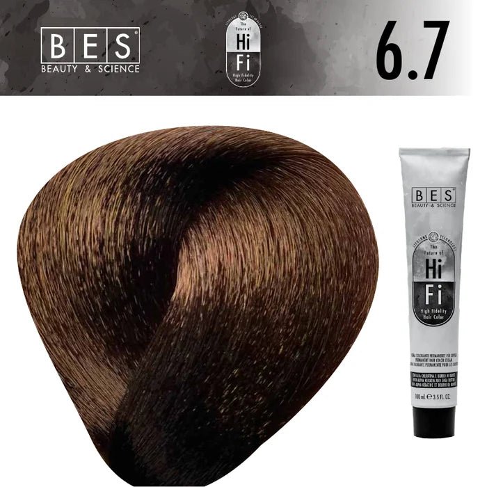 BES The Future Of Hi Fi Hair Color No.6.7 100ML - Anwar Store