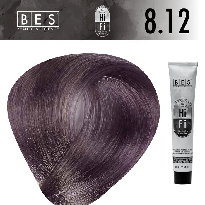 BES The Future Of Hi Fi Hair Color No.8.12 100ML - Anwar Store