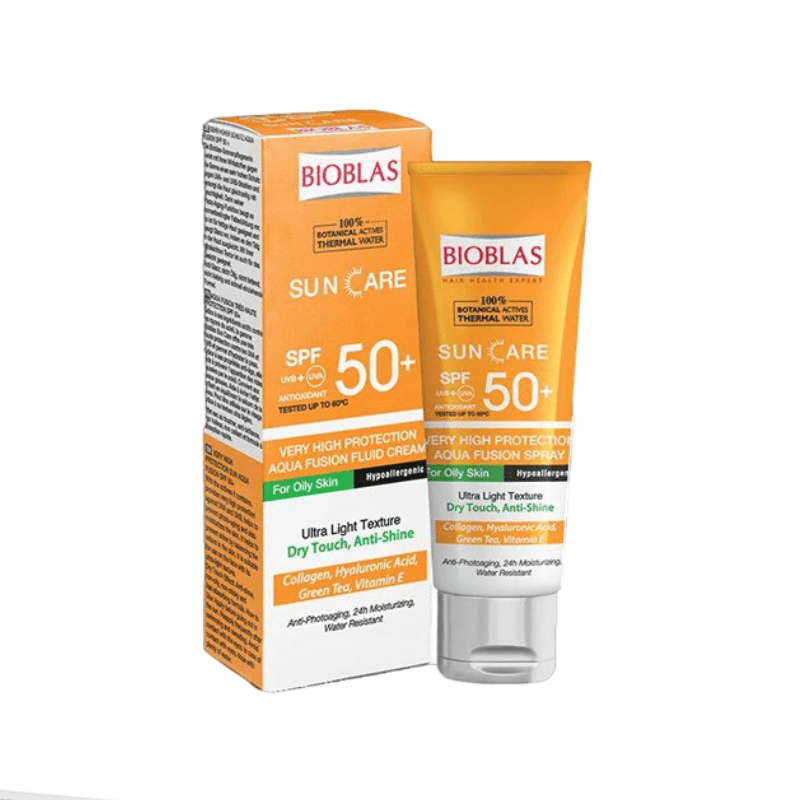 Bioblas Sun Care 50+ SPF Aqua Fusion Fluid Cream for Oily Skin 40 ml | واقي شمس بيوبلاس SPF50+ 40 مل - Anwar Store