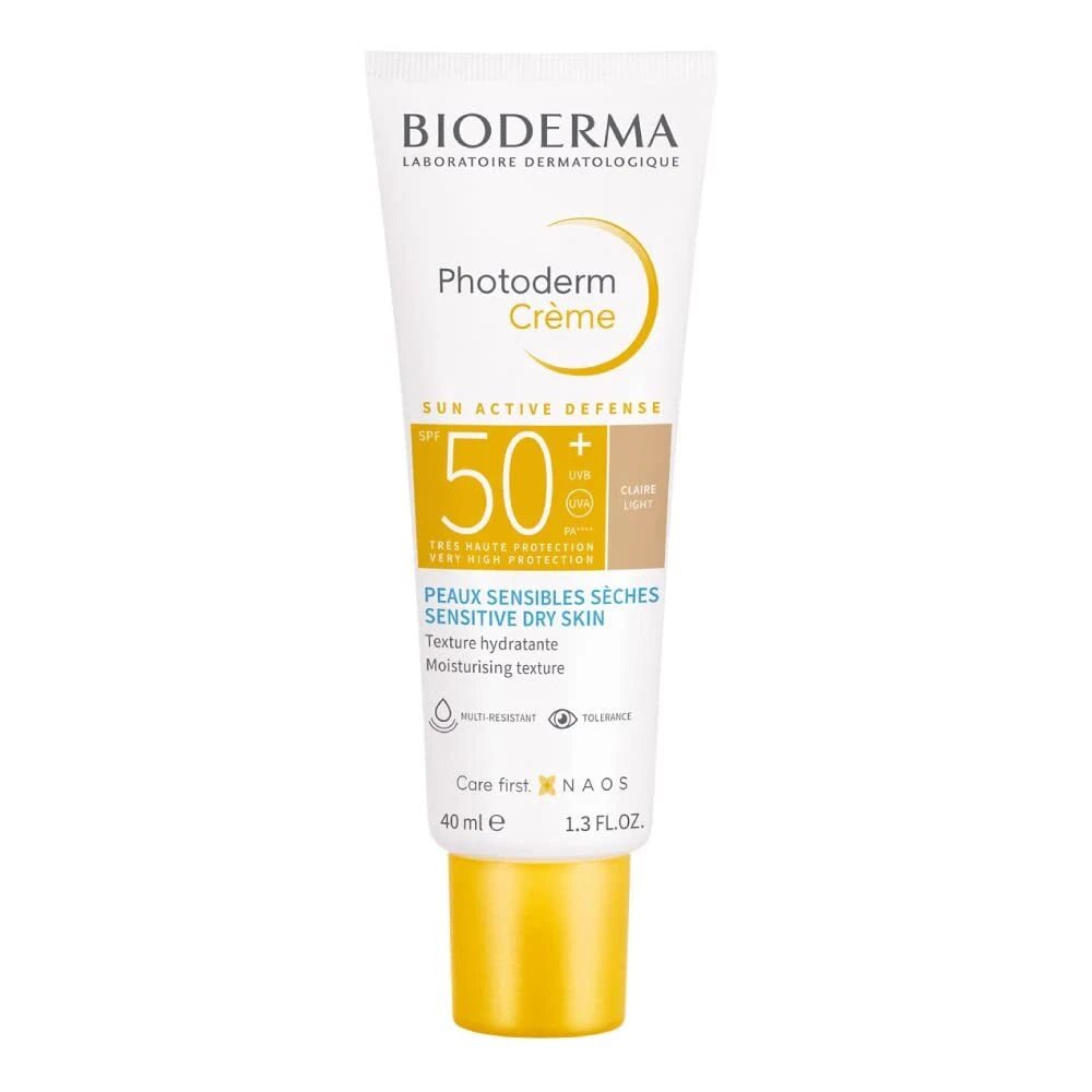 BIODERMA PHOTODERM CREME SPF50+ LIGHT TINTED SUNSCREEN FOR SENSITIVE SKIN 40ML - Anwar Store