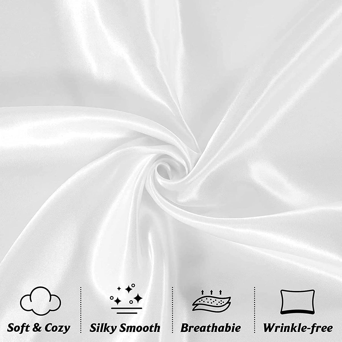 Bless Satin pillowcase WHITE - Anwar Store